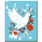 Painting by numbers dove of peace